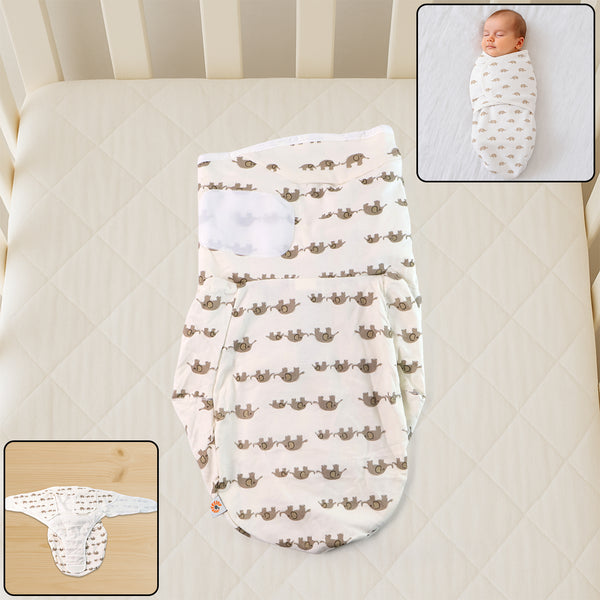 Soft Cotton Adjustable Baby Swaddle Wrap For Newborns (1 Pc)