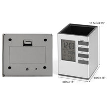 Multifunction Cube Digital Desk Clock With Pen Holder (1 Pc)