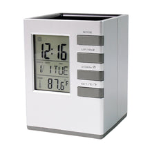 Multifunction Cube Digital Desk Clock With Pen Holder (1 Pc)