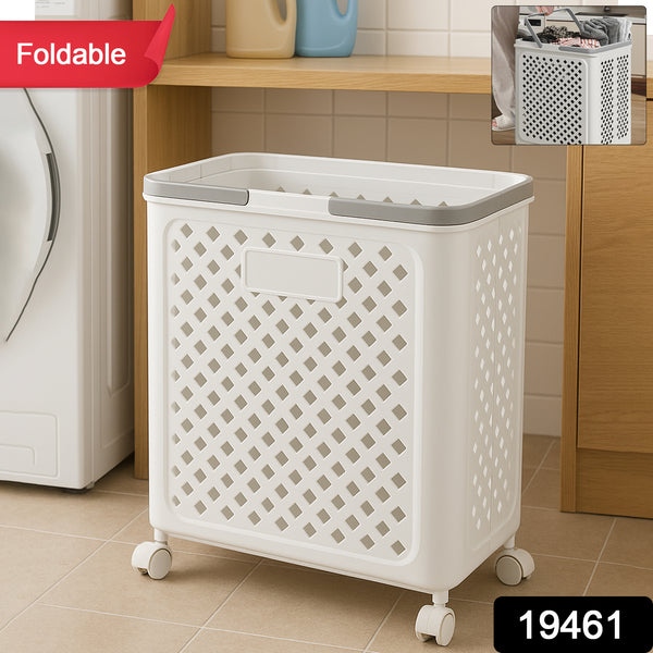 Large Foldable Laundry Basket With Wheels